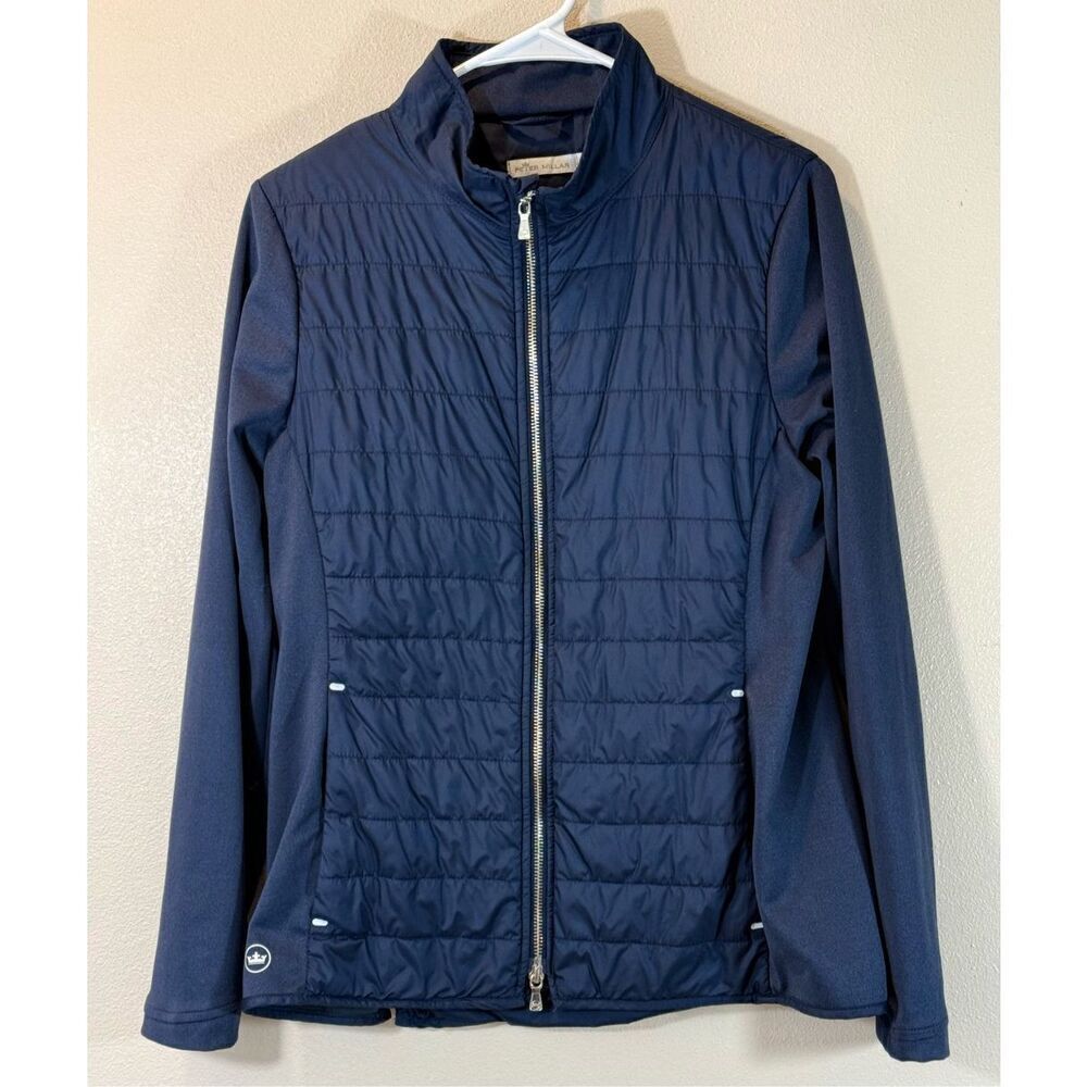Peter Millar Lightweight Dark Blue Merge Hybrid Insulated Women's Jacket Large